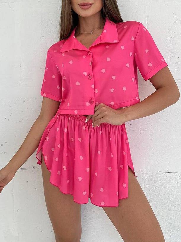 Valentine's Day  pajamas love loungewear set  for wholesale by Rosa Clothing