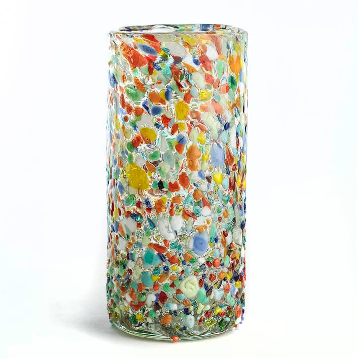 MEXTEQUIL - Wholesale Shot Glass - MEXTEQUIL Hand Blown Shot Glasses Set of 4 2 Oz -Confetti5