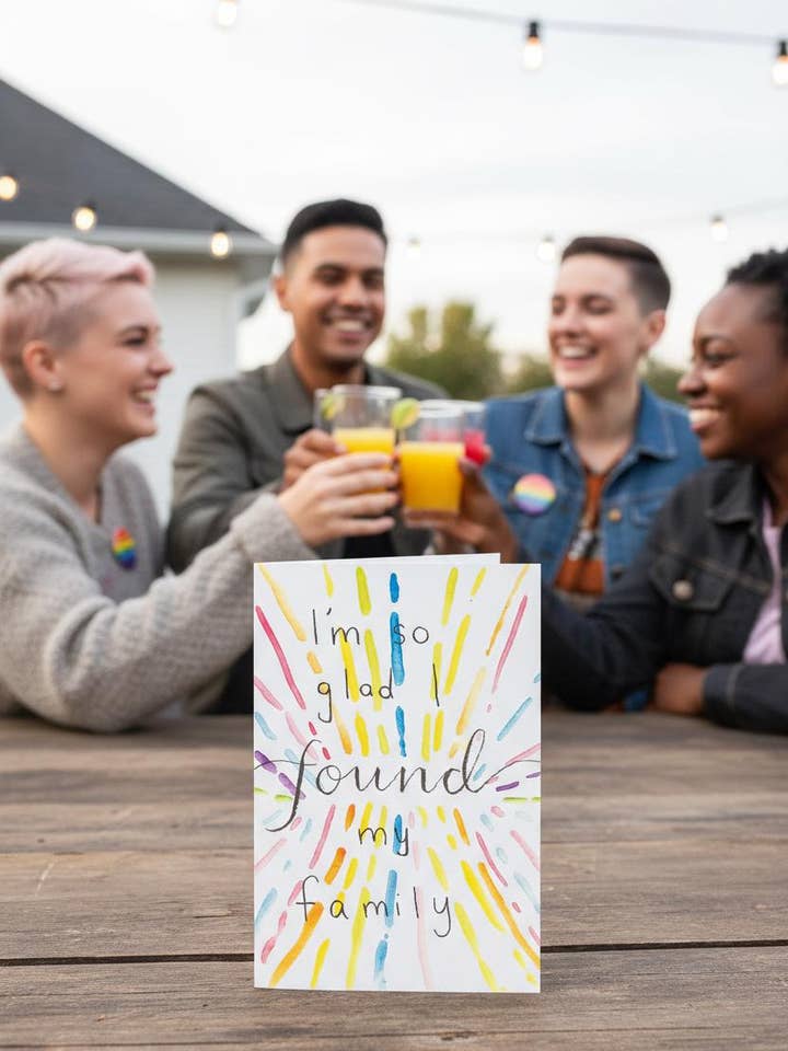 Je suis si heureux d'avoir trouvé ma carte de vœux familiale pour la vente par Modern Affection Prints