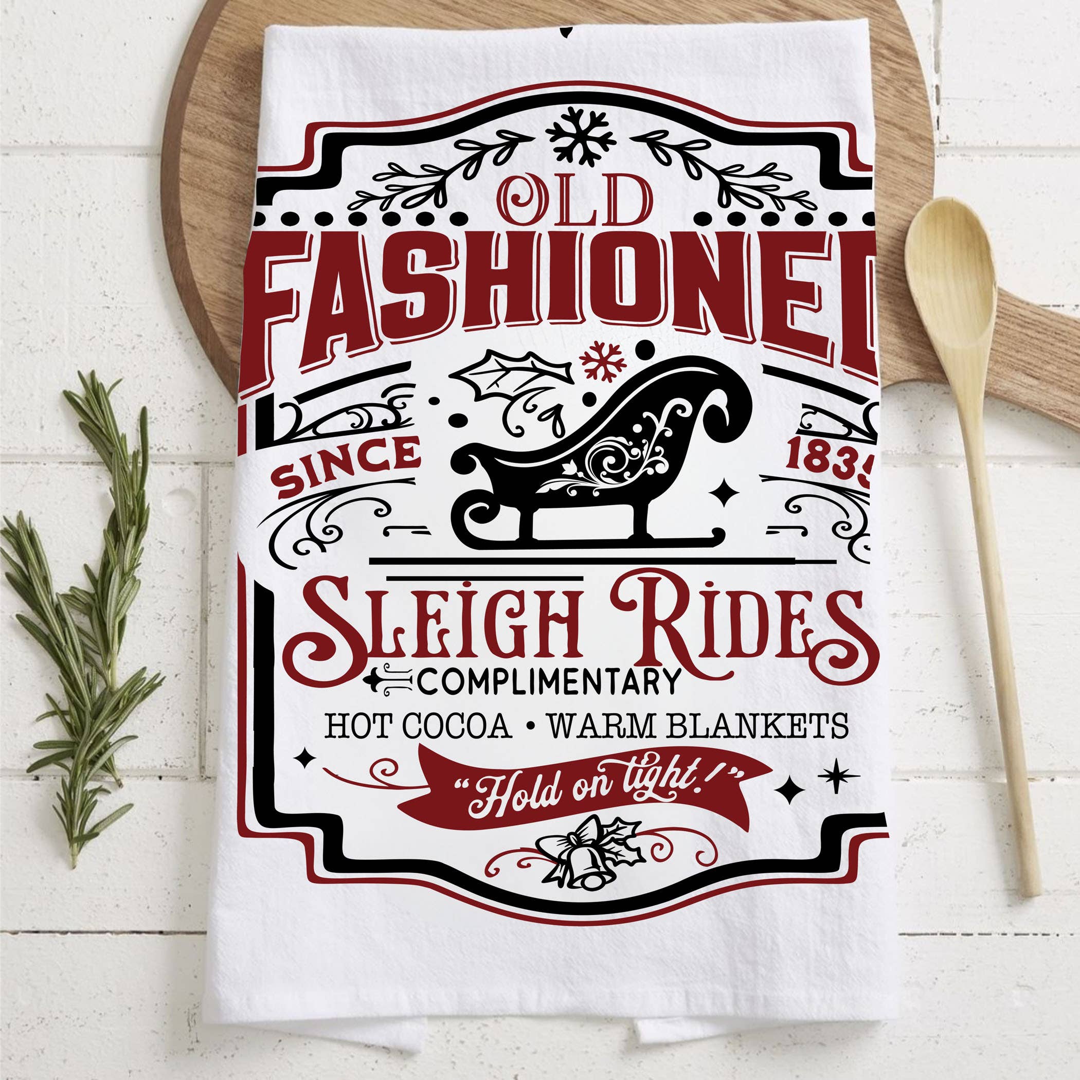 Gia Roma - Wholesale Tea Towel - Vintage Santa Holiday Kitchen Towel & Decor | Pink Christmas18