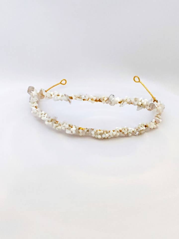 DOPPELTE PERLMUTT-TIARA für den Großhandel von CAPELLINA