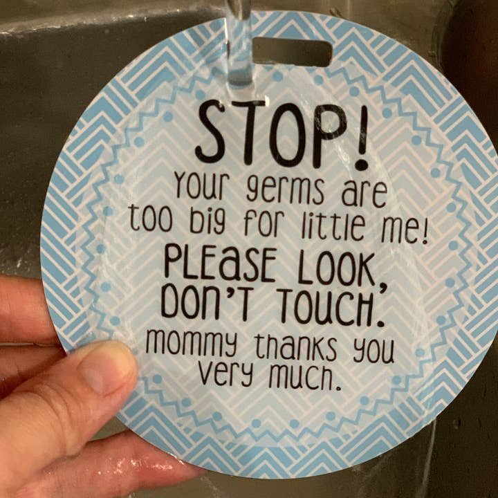 Three Little Tots - Wholesale Stroller Cover/Accessory - Baby - Blue Mommy No Touching and Stroller Tag8