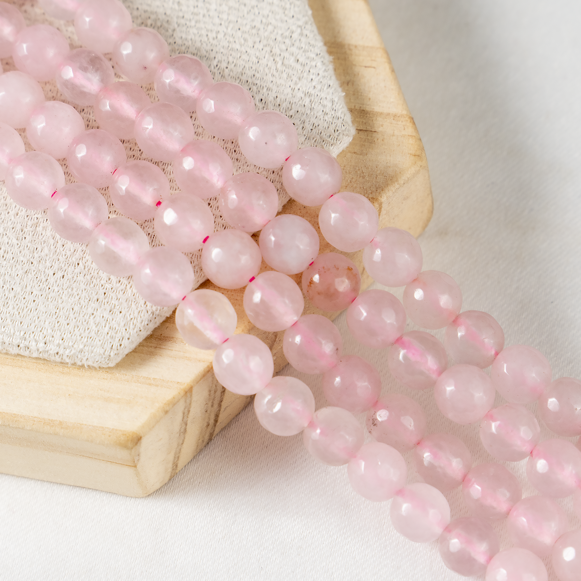 Soothing Crystals Beads – Engroshandel Perler – Farvet Facetteret | Rosenkvarts | Ædelstensperler | Krystalperler2