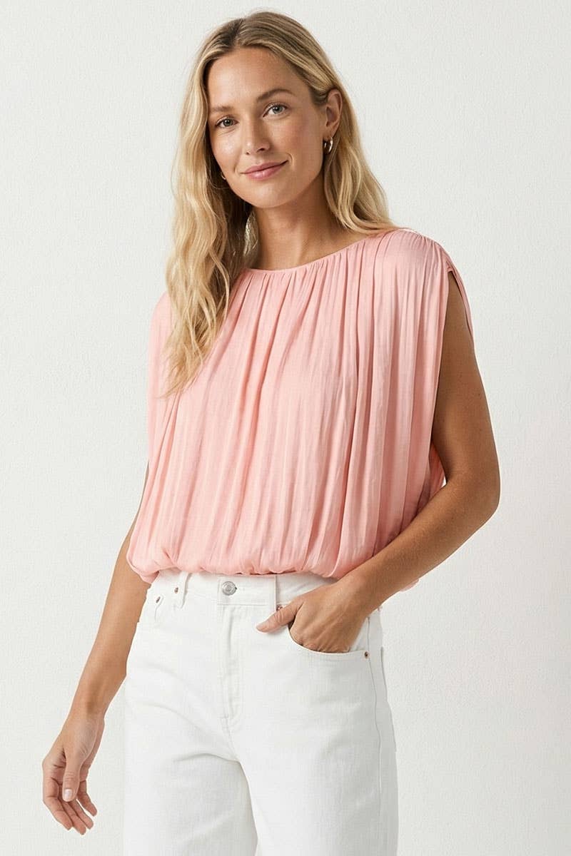 Naked Zebra - Venta al por mayor Blusa - Mujer - Blusa burbuja con drapeado griego20