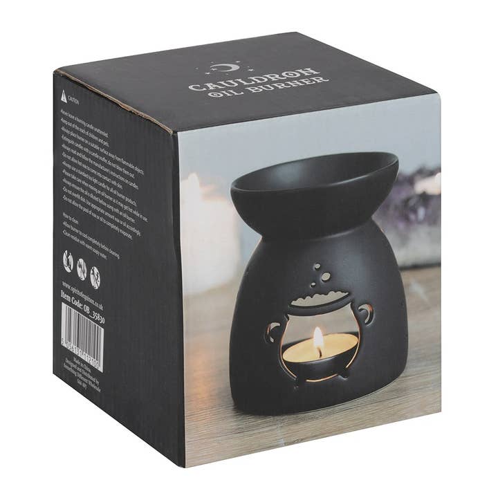 Something Different Wholesale - Wholesale Wax Warmer - Gothic Black Cauldron Cut Out Oil Burner and Wax Warmer