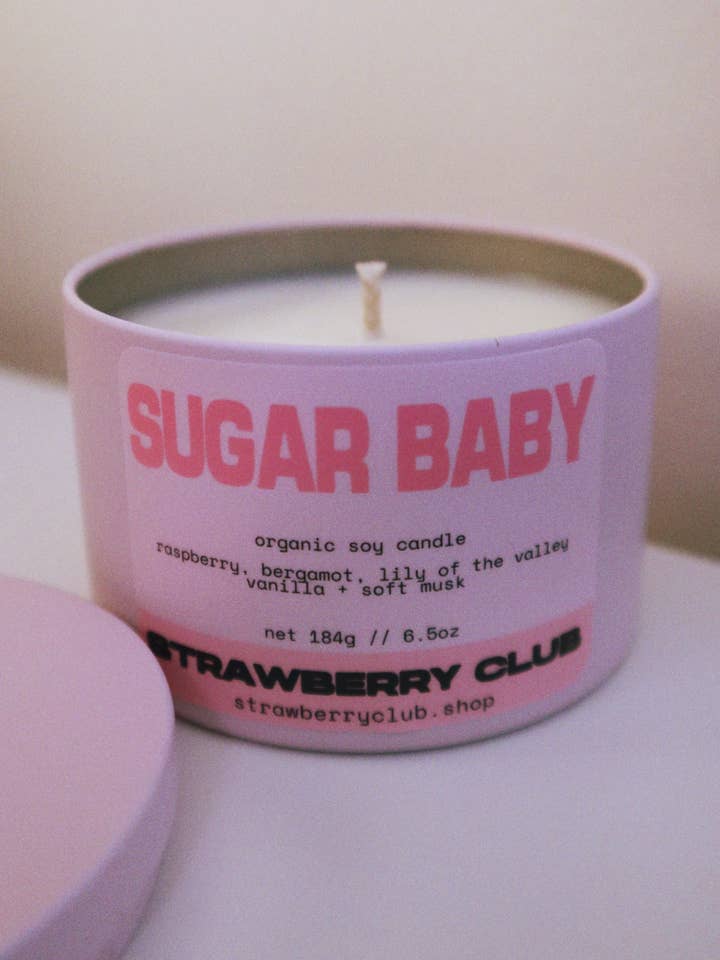Sugar Baby Soy Candle for wholesale by Strawberry Club