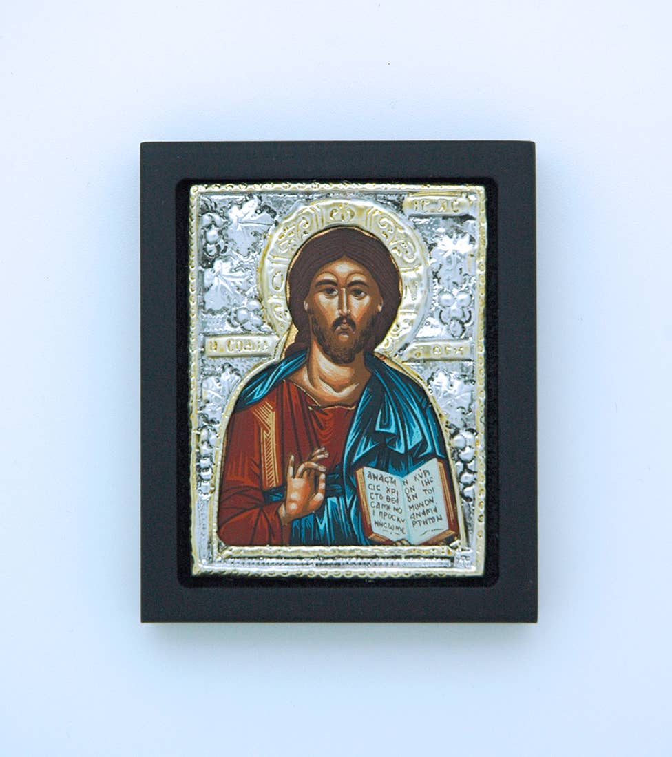Contreras Designs – wholesale Plaque – GEM03-CT - SS Plated Greek Icon Christ Teacher Plaque0