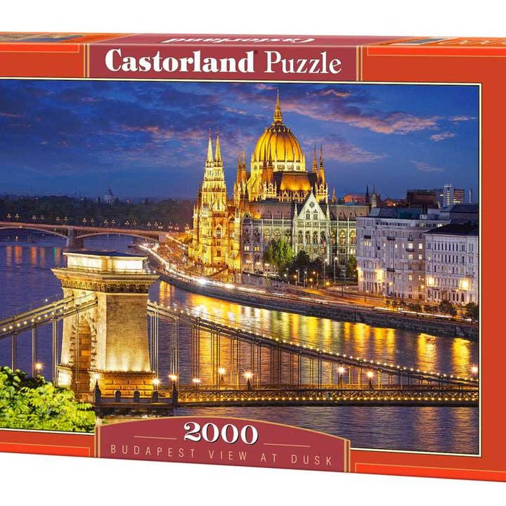 2000 Piece Jigsaw Puzzle, Budapest view at dusk, Parliament, Budapest Hungary Puzzle, Adult Puzzles, Castorland C-200405-2 for wholesale by CASTORLAND by Bridge Toys