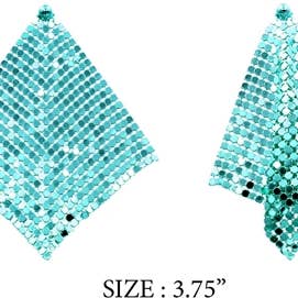 Pendiente colgante de malla metálica verde azulado para venta al por mayor de What's Hot