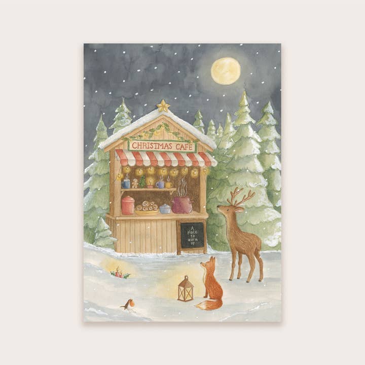 Appeloogje - Wholesale Everyday Greeting Card - Postcard "Christmas café"2