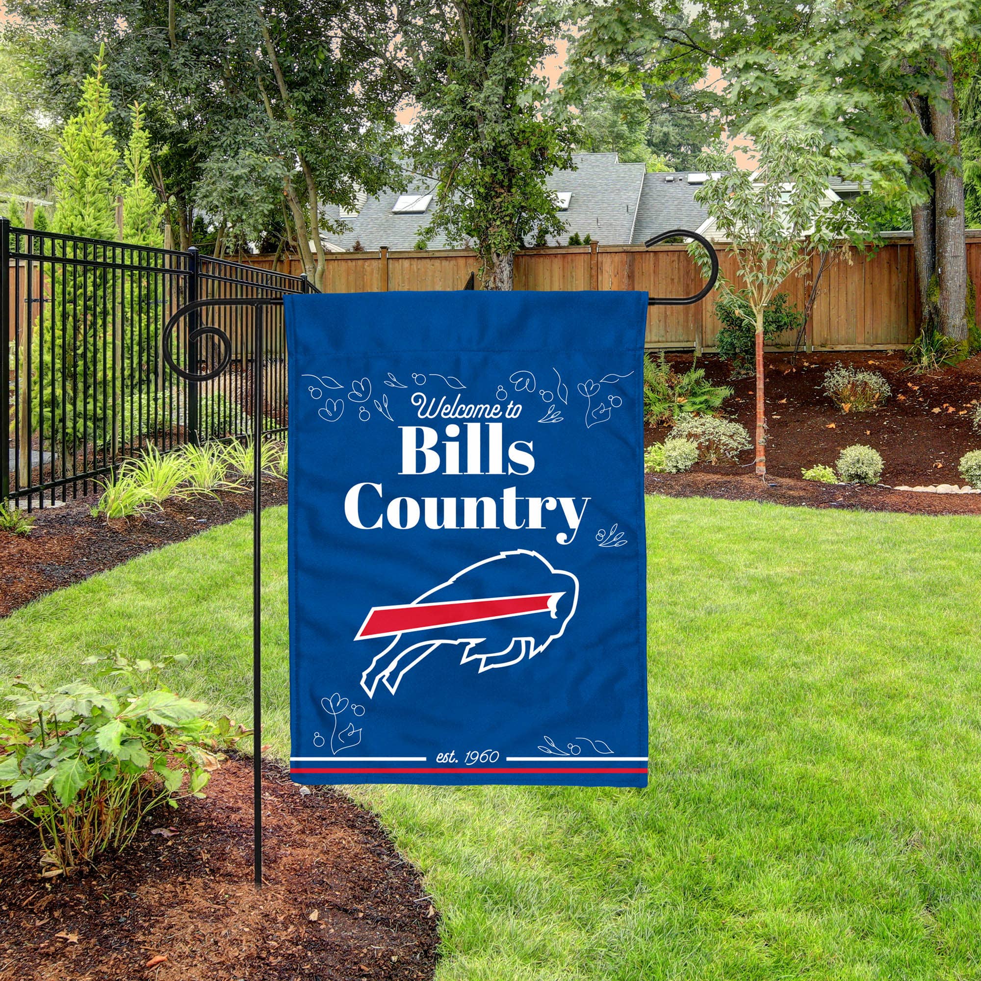 Rico Industries - Wholesale Flag - Buffalo Bills Double Sided Garden Flag2
