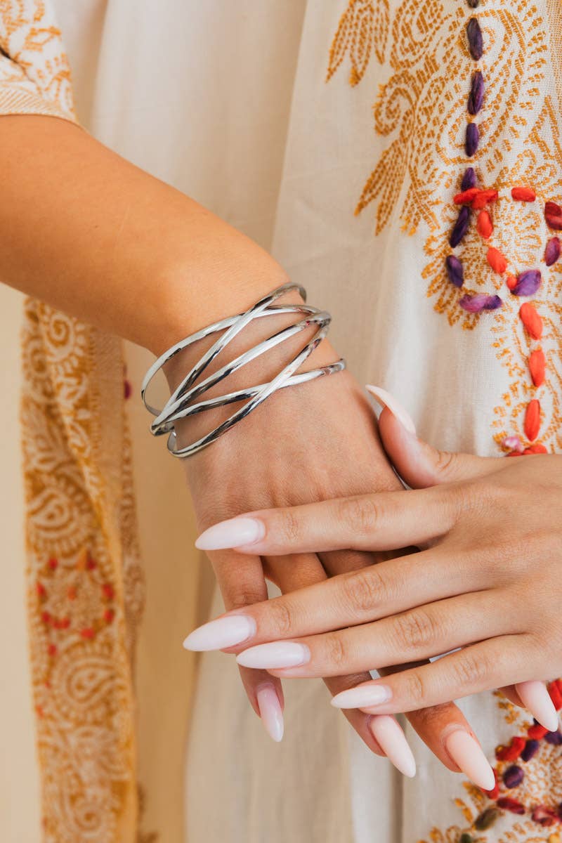 Leto Accessories - Vendita all'ingrosso Bracciale a polsino - Bracciale a fascia metallico retrò4