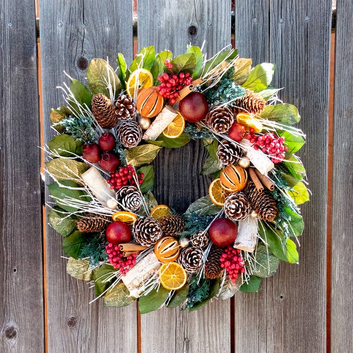 Andaluca - Wholesale Wreath - Pomegranate Citrus Wreath6