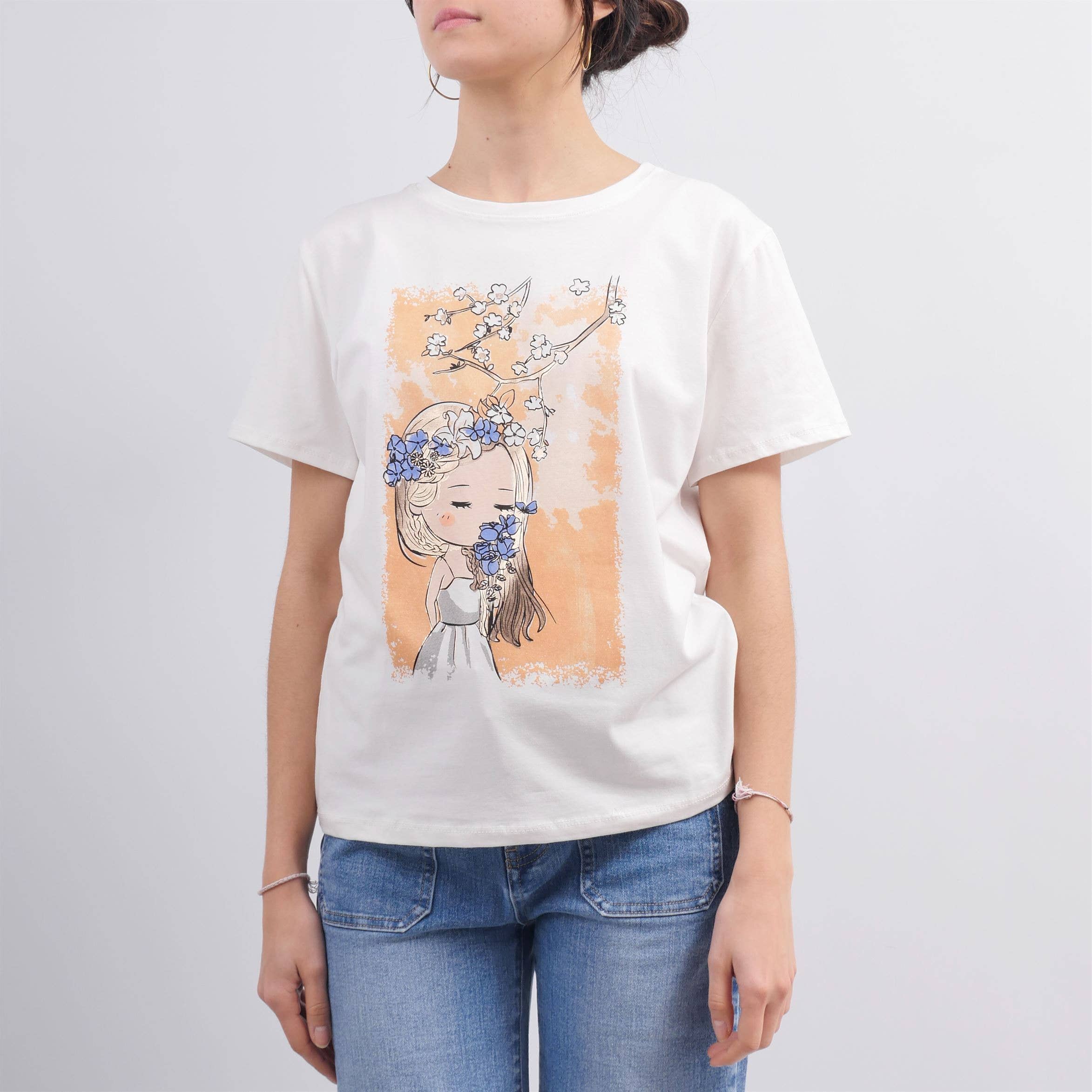Cecile Wang - Vente T-shirt sérigraphié – femme - T-shirt imprimé FIT50330251