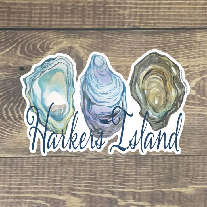 Teal Oyster vinylstickers voor wholesale door Blue Poppy Designs