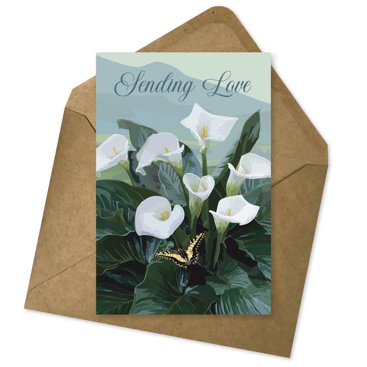 Sympathy Enclosure Card | Calla Lilies Gift Tag (Copy) for wholesale by The Red Barn Press