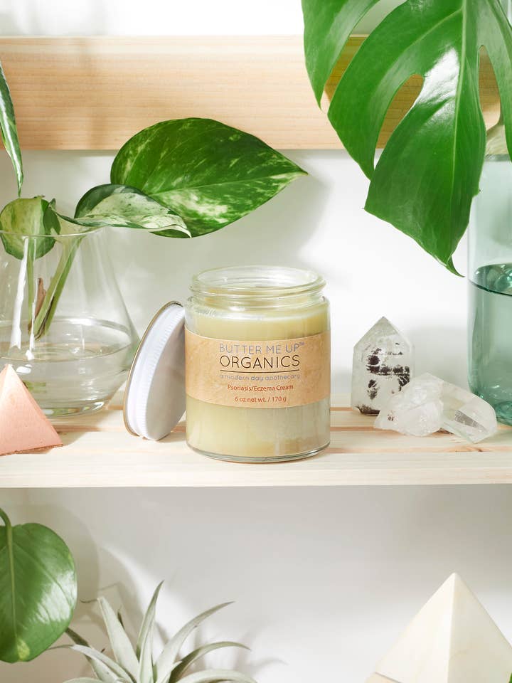 Crème Peaux Sensibles/Psoriasis Crème Eczéma pour la vente par Butter Me Up Organics