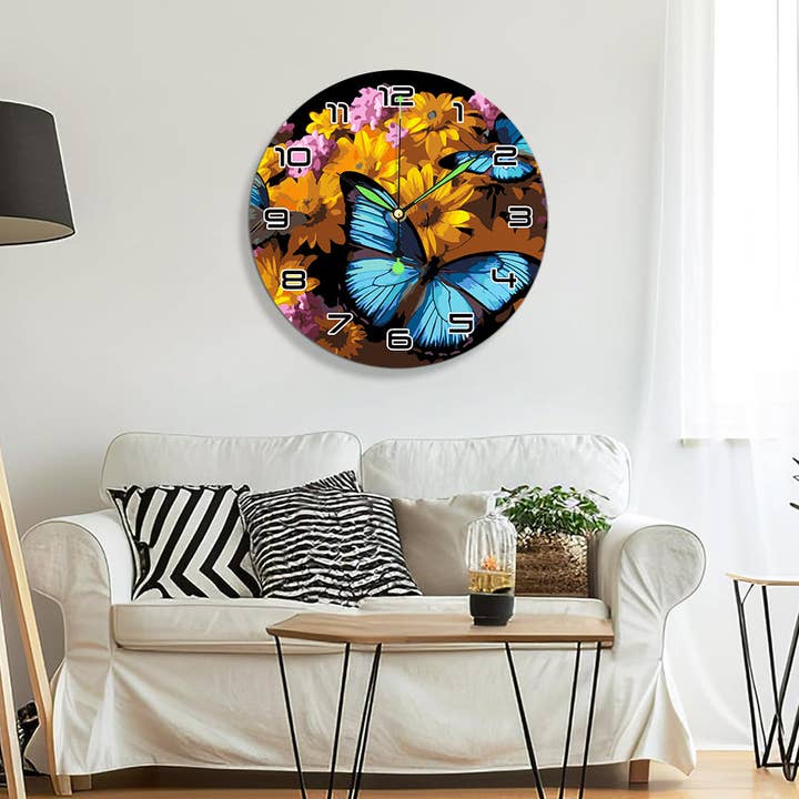 Paint Your Numbers - Wholesale DIY Craft Kit - Paint the Moment – Butterfly Bloom Clock Kit27