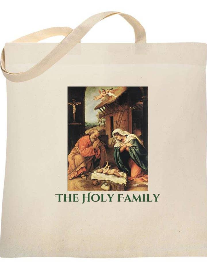 The Holy Family Religious Catholic Canvas Tote Bag 6703 for wholesale by Sal Et Lux