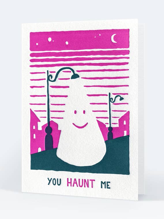 You Haunt Me for wholesale by Letterpress de Paris