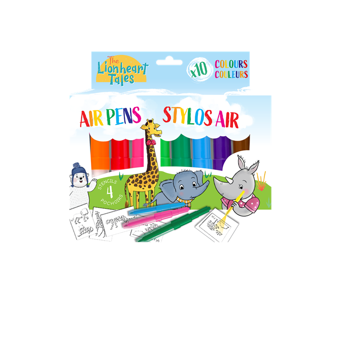 Manuscript – wholesale Coloured pencil – Lionheart Airpens - pack of 10 colours2