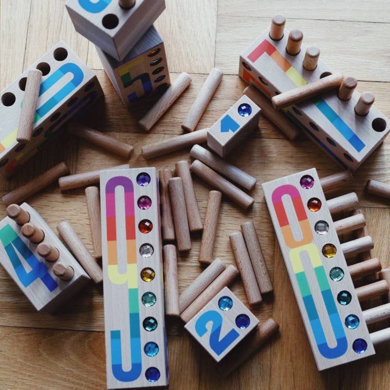 BAJO WOODEN TOYS - Wholesale Wood Toy - Kids - Blocks 1-9 with Diamonds2