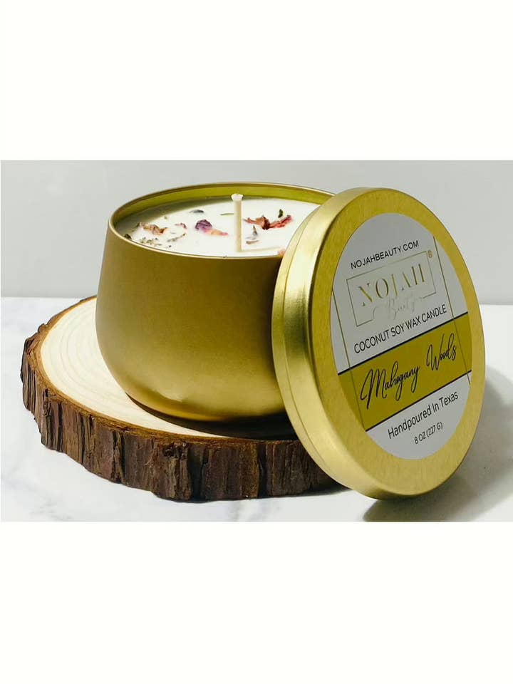 Candela in legno di mogano. per la vendita all'ingrosso da parte di Nojah Beauty® LLC