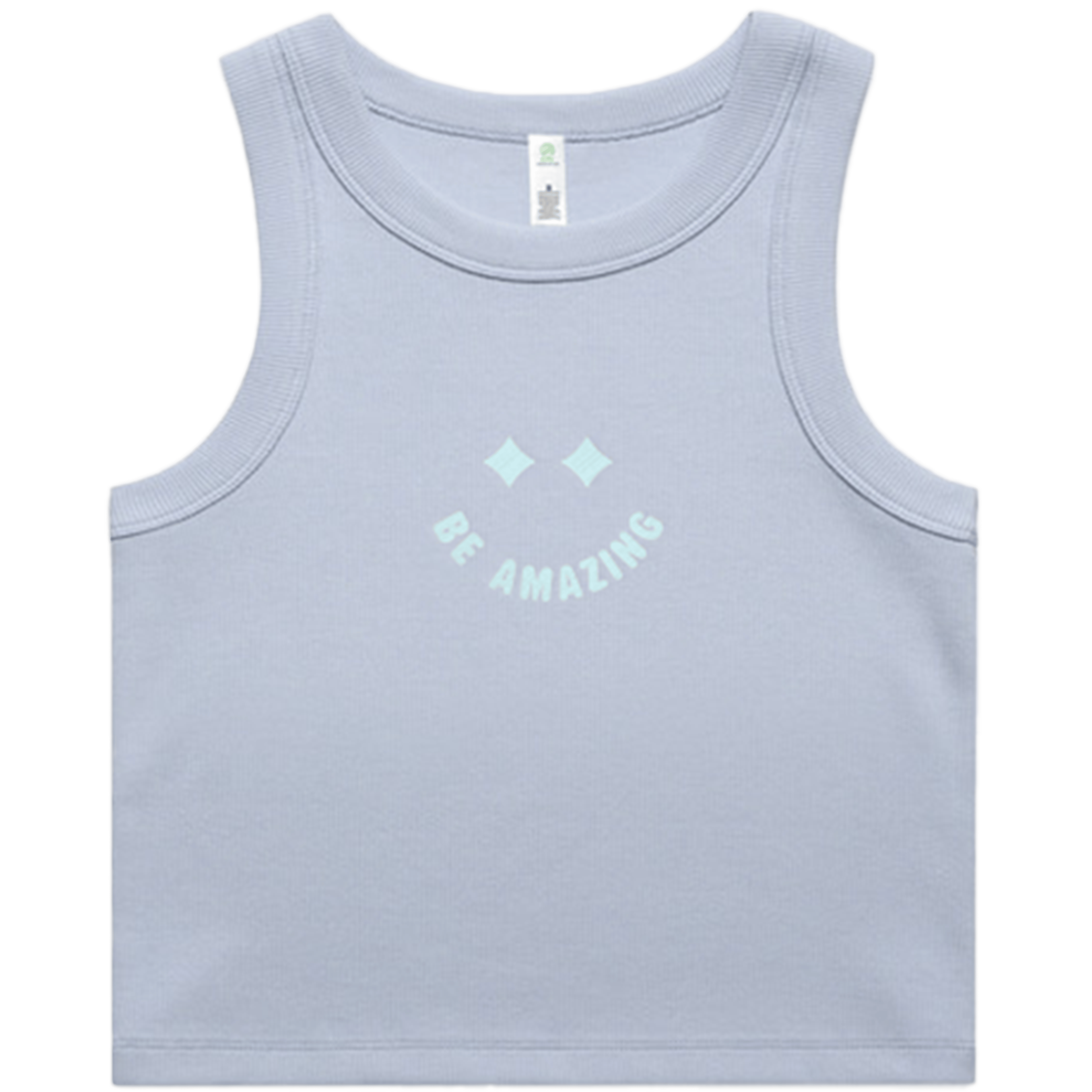 Be Amazing - Wholesale Tanktop - Dames - Glimlach Geribde Crop Tanktop1