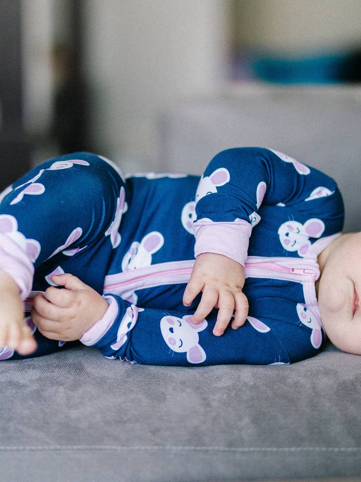 Merry Mouse Bamboo Bamboo Zippy Sleeper PJ Romper for wholesale by Chasing Polka Dots