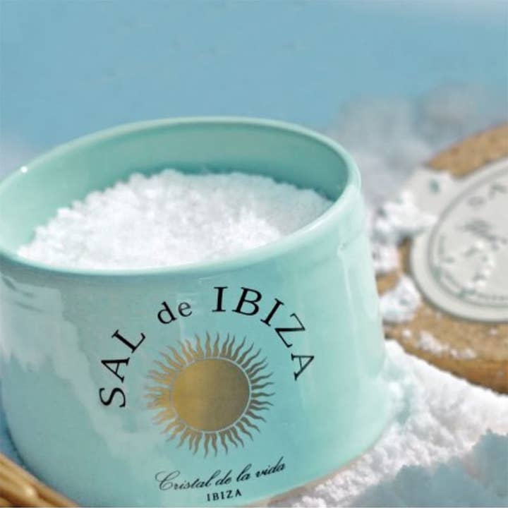 Made in Spain Gourmet - Venta al por mayor Sal - Flor De Sal De Ibiza ( Bote De Cerámica)