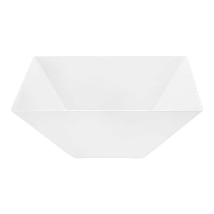 3 qt. White Square Plastic Serving Bowls - 24 pcs for wholesale by Smarty had a Party