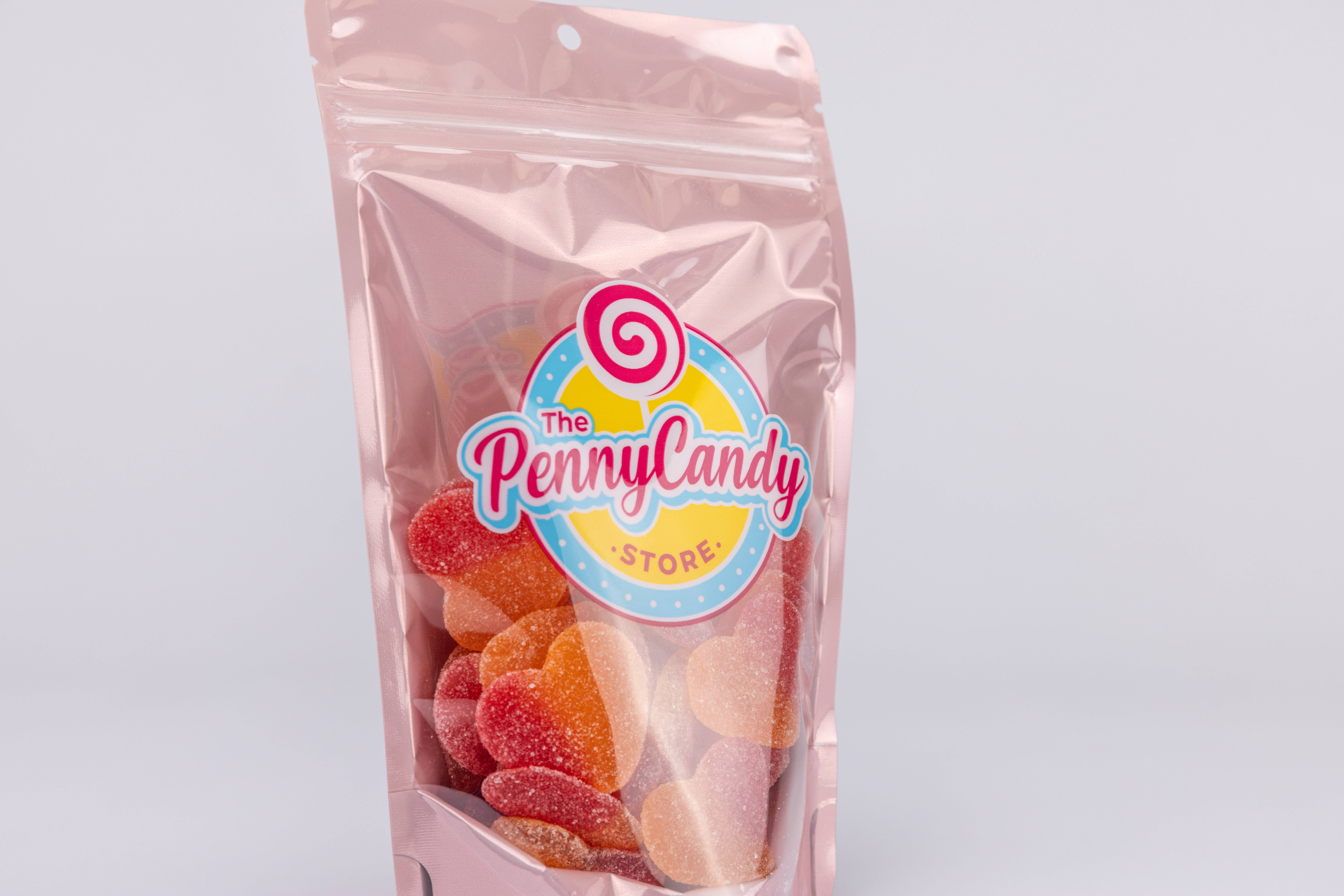 The Penny Candy Store - Vente Bonbons gélifiés - Cœurs en gélatine à la pêche1
