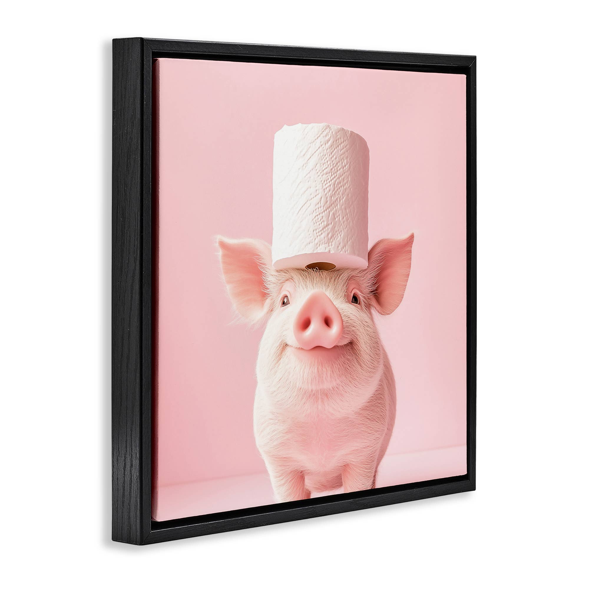 Stupell Industries - Wholesale Wall Sign - Silly Piggy Pink Toilet Paper - Framed Wall Art19