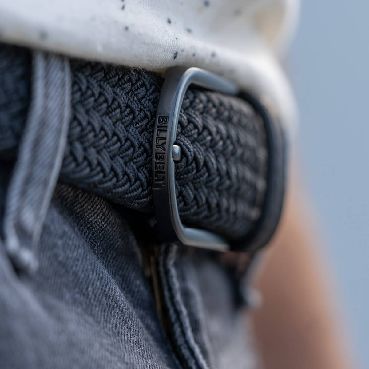 BILLYBELT - Wholesale Belt - Men's - All black elastic braided belt1