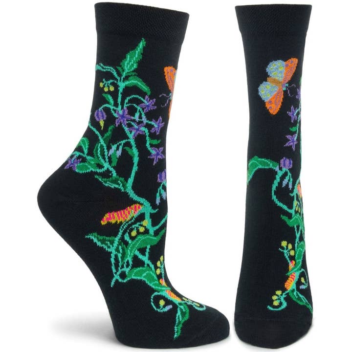 Noir Chaussettes Nightshade Woody Witches Garden en vente sur Faire