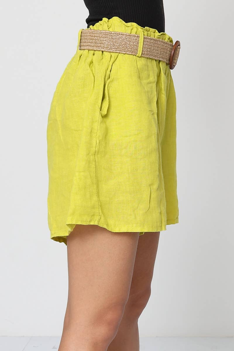 LÉA & LUC – wholesale Shorts – Dam – Shorts i 100 % linne med bälte REF. 505729