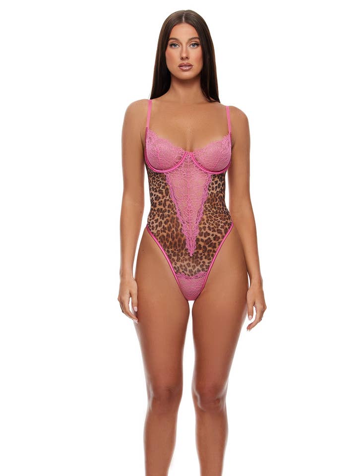 Instincts Animaux Body en Résille Transparente pour la vente par Forplay Inc.