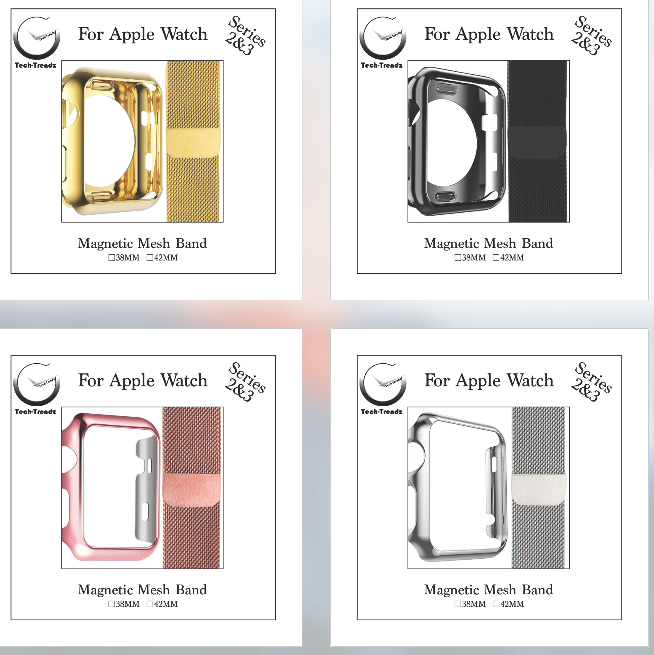 Tech Trendz - Wholesale Watch Band/Strap - Women's - Magnetic Band & Case Set6