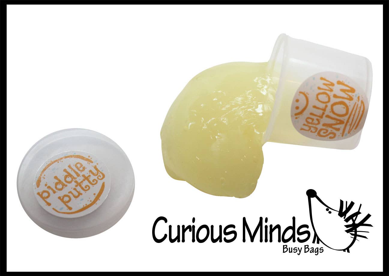 Curious Minds Toys - Wholesale Putty/slime – Child - 1 Yellow Snow "Piddle Putty"  Slime - Funny Winter Holiday3