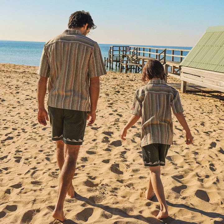 Boys Cord Shorts in Olive for wholesale on Faire2