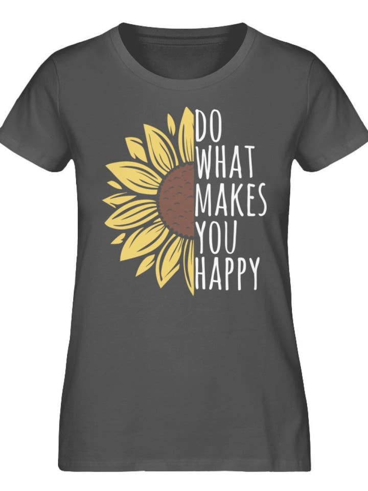 GARTENFAN - Wholesale Screen Printed T-Shirt - Women's - What makes you happy - women's premium organic shirt5