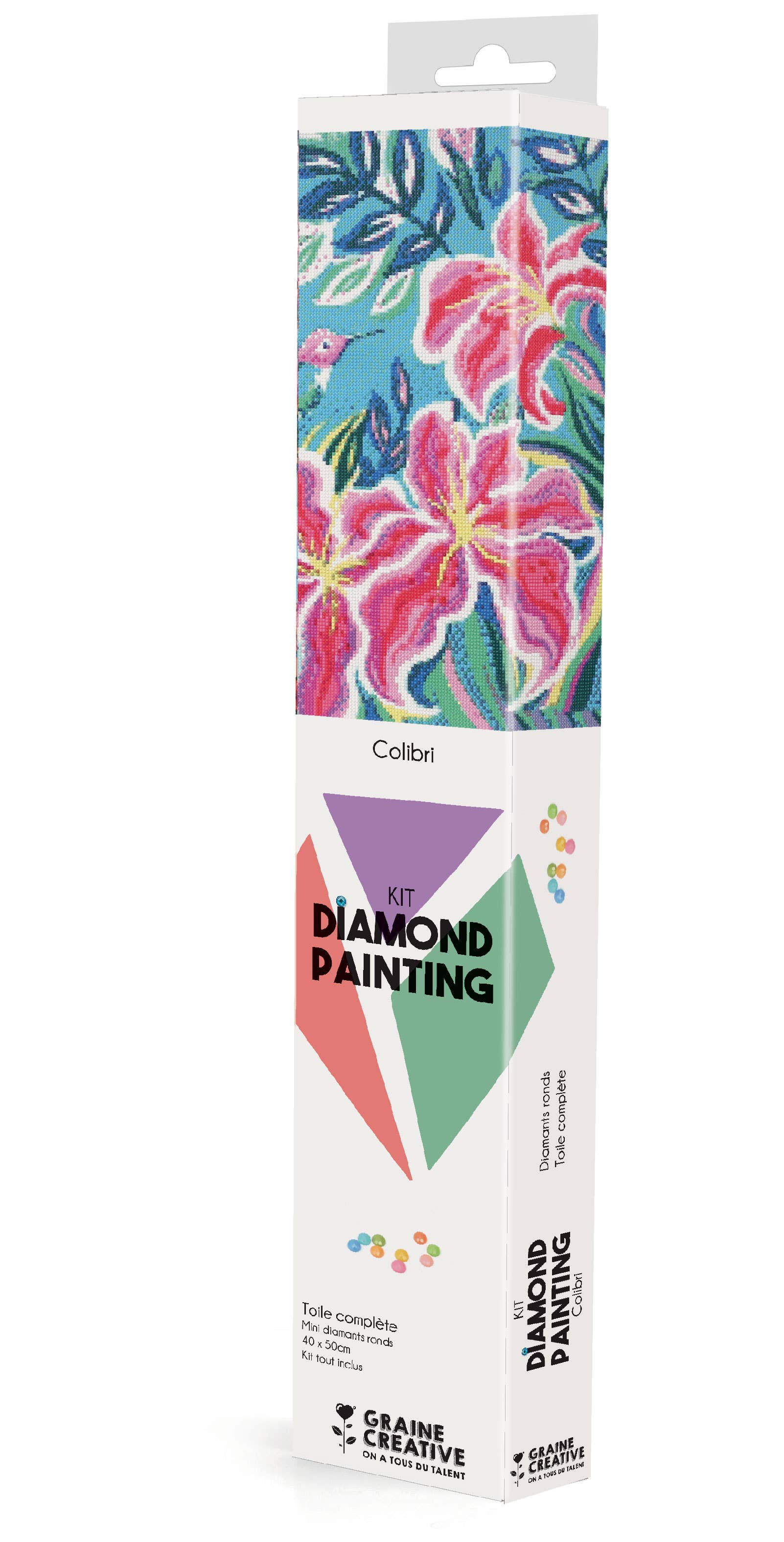 Graine Créative - Wholesale DIY Craft Kit - HUMMINGBIRD DIAMOND PAINTING 50X40CM1