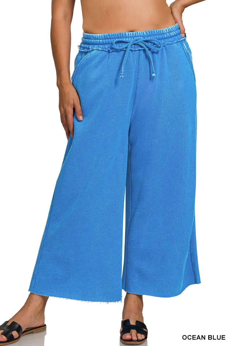 42POPS - Wholesale Pants - Women's - ',,...Plus Acid Wash Palazzo Sweatpants With Pockets11