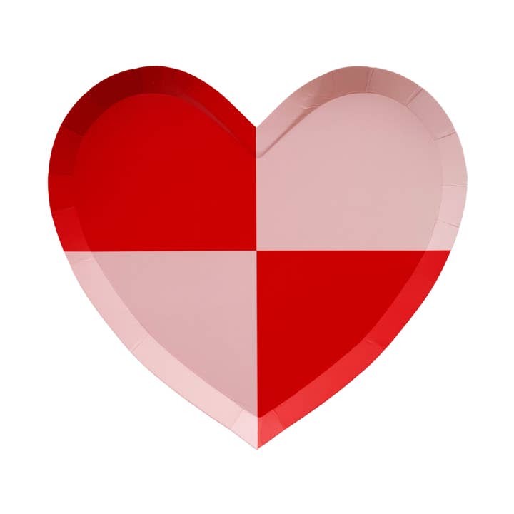 CHECK MATE HEART PLATES for wholesale by Bonjour Fête
