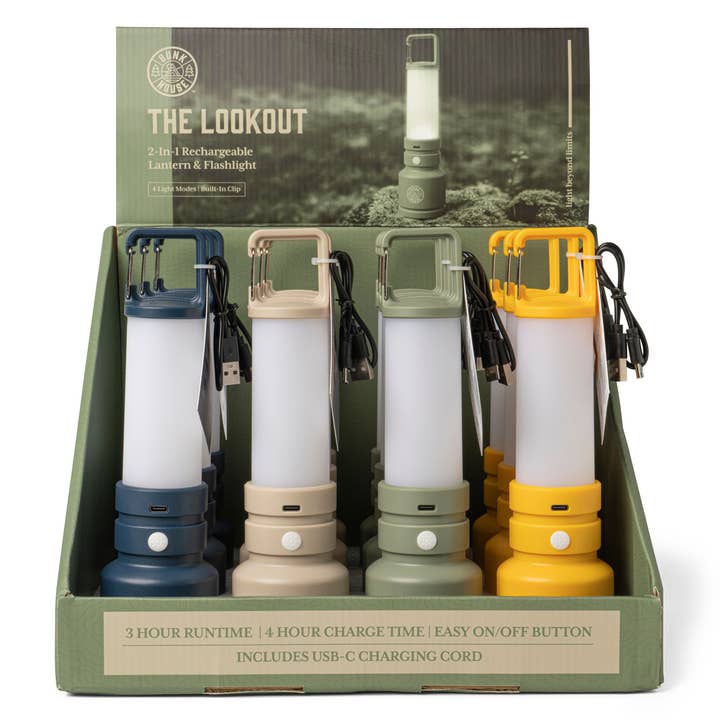 DM Merchandising - Wholesale Lantern - Bunk House The Lookout 2-In-1 Rechargeable Lantern & Flashli1