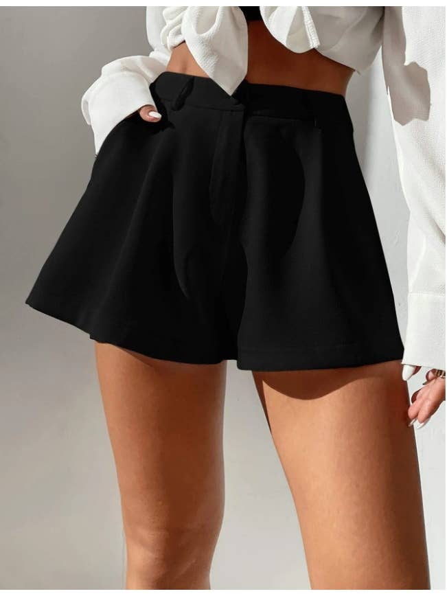 Rosa Clothing - Wholesale Shorts - Women's - Casual high-waisted bootcut shorts5