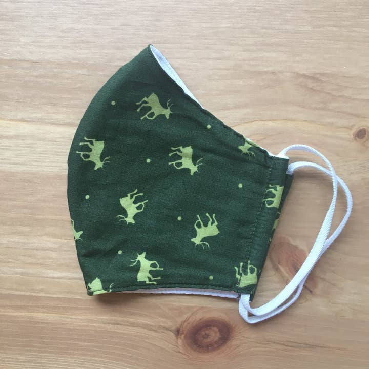 Stoffmaske – wholesale Medicinsk mask – TYG MASK GRÖN MED RÅDJUR