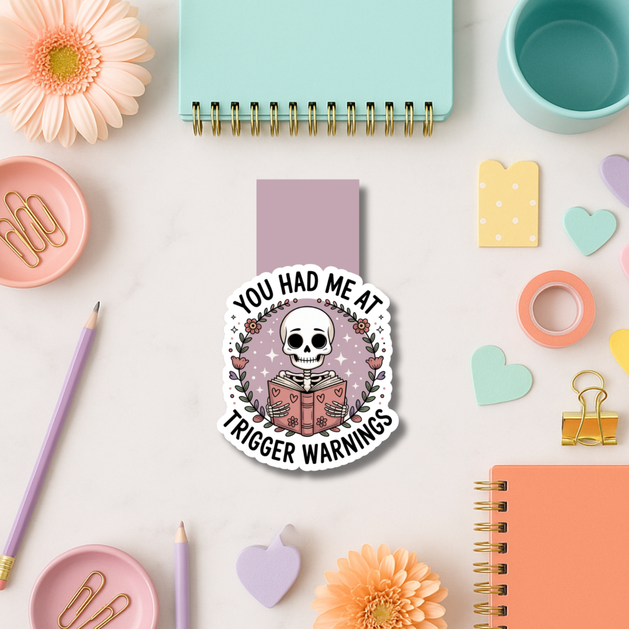 Auburn Row Design - Wholesale Bookmark - You Had Me at Trigger Warnings Magnetic Bookmark5