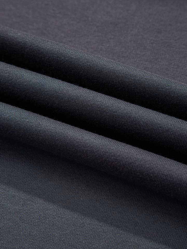 Dark Grey Varsity Striped Detail Drop Shoulder Oversized Sweatshirt for wholesale on Faire8