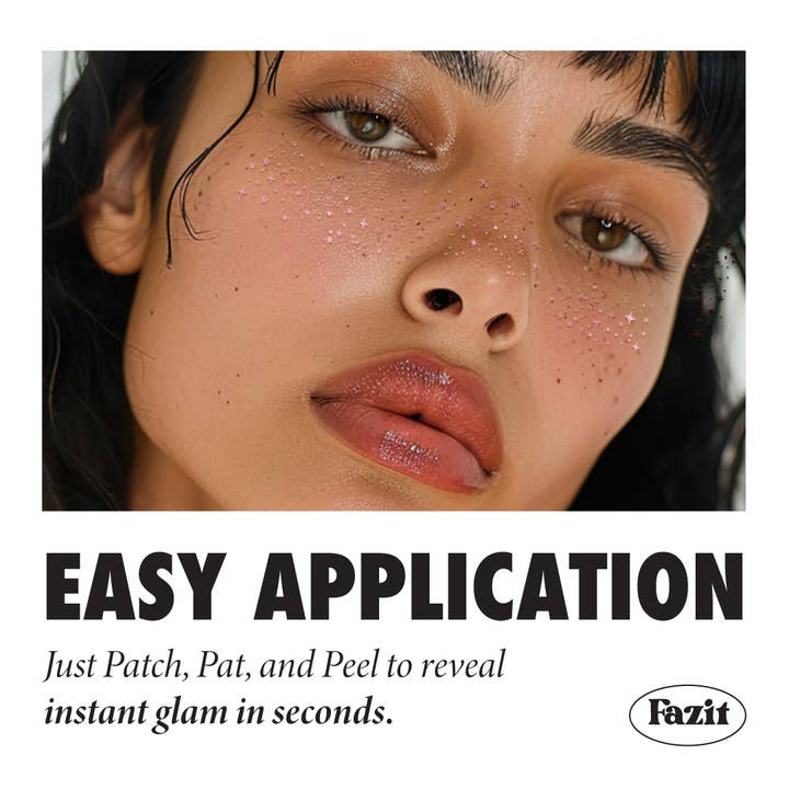 Fazit - Wholesale Makeup/Cosmetic Bag - Rose Gold Stardust Speckles Makeup Patches2